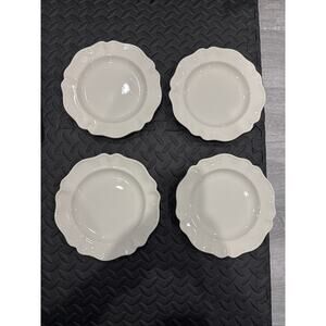 4 Red-Cliff Ironstone HEIRLOOM White SALAD PLATES 8-3/4” Unused Mint